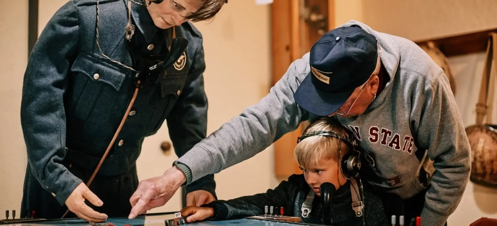 A child and grandparent at Newhaven Fort