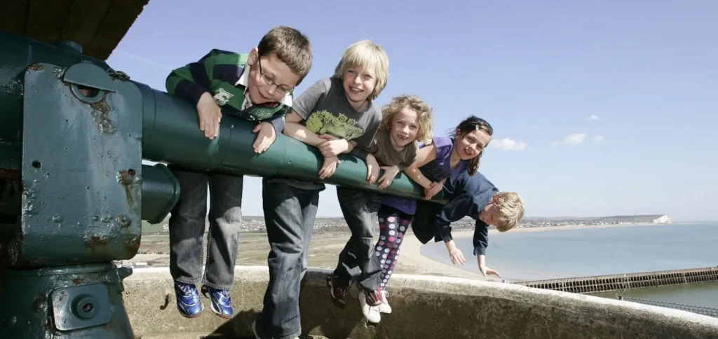 A group of children at Newhaven Fort