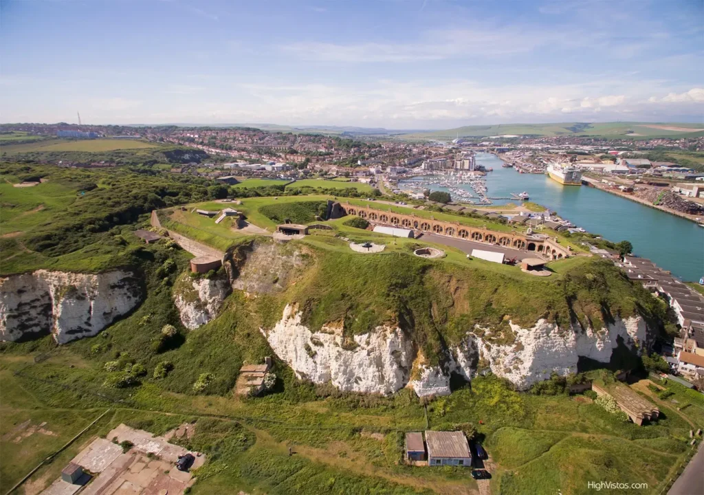 An aerial view of Newhaven Fort